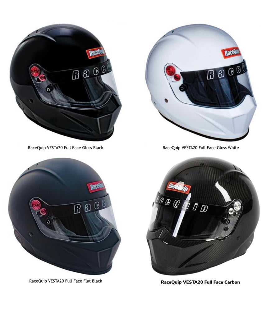 full face black motorcycle helmets snell Racequip VESTA20 Snell SA2020 Full Face Helmet