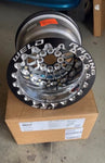 Weld Racing Tuner Import Drag 13x11 / 4x100mm BP / 4.5in. BS Black Center Black Double Beadlock MT Wheel