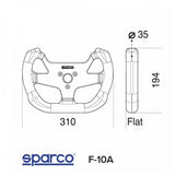 Sparco F10A Suede Black Steering Wheel